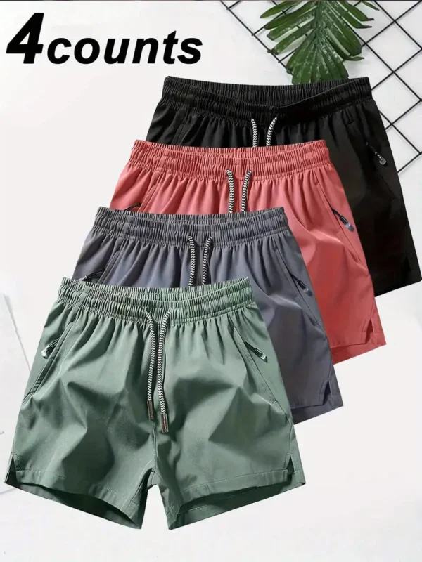 4pcs Men's Athletic Shorts