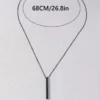 Men's Minimalist Black Iron Pendant Necklace