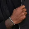 Men's Stainless Steel Beaded Chain Bracelet