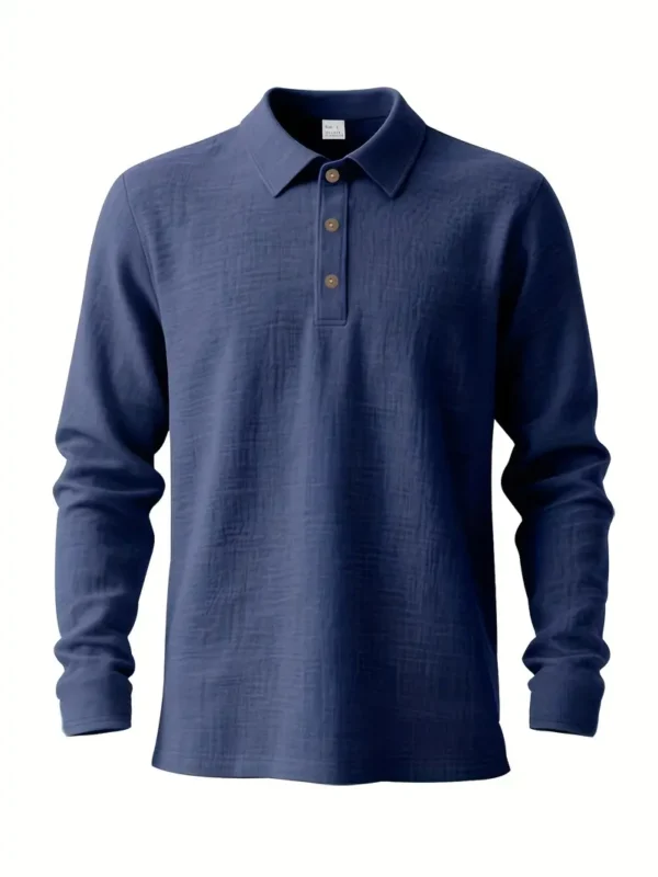 Men's Solid Color Linen Shirt