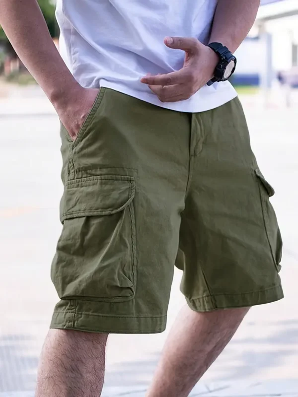 Men's Solid Color Cargo Shorts