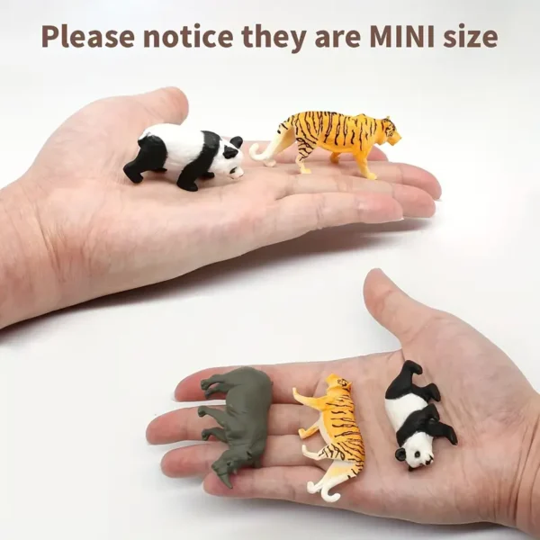 Set of 12 Miniature Animal Figurines