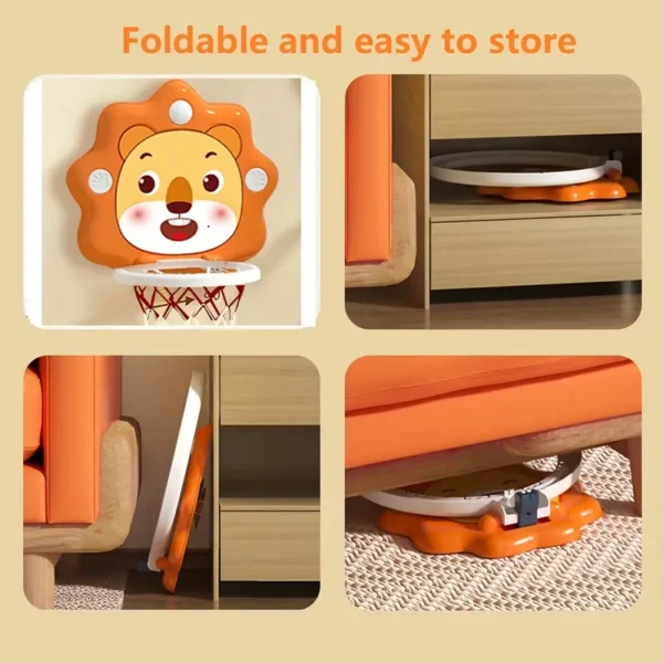 Cartoon Animal Basketball Hoop Set