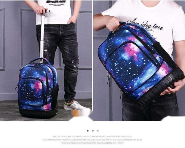 Large Capacity Boy School Bags Kids Backpack with Trolley