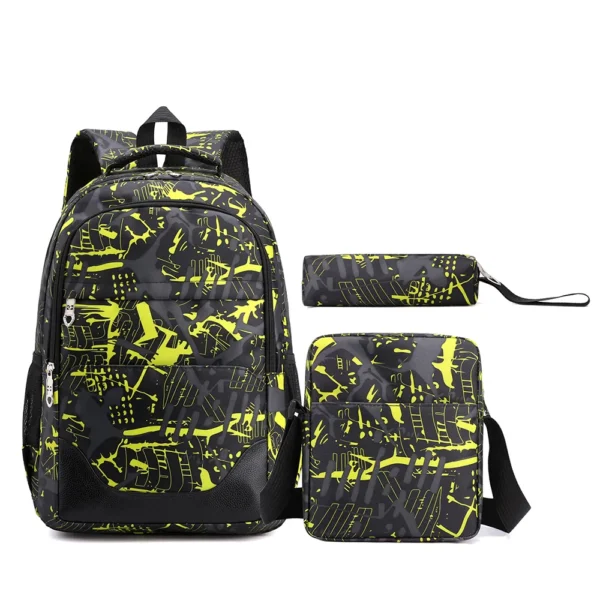 Wholesale Student Backpack School Bags Three-Piece Set 